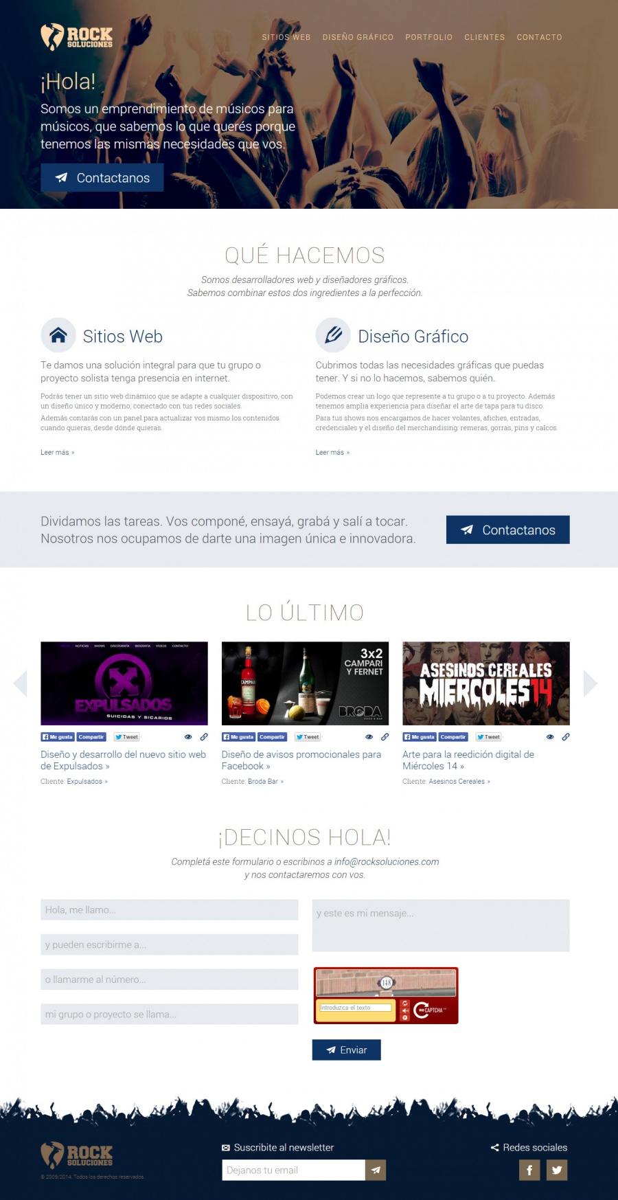 Página web de Rock Soluciones