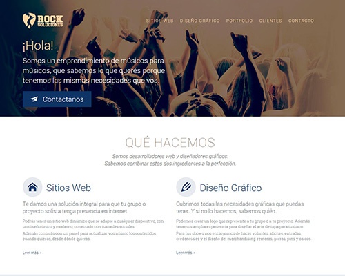 Página web de Rock Soluciones